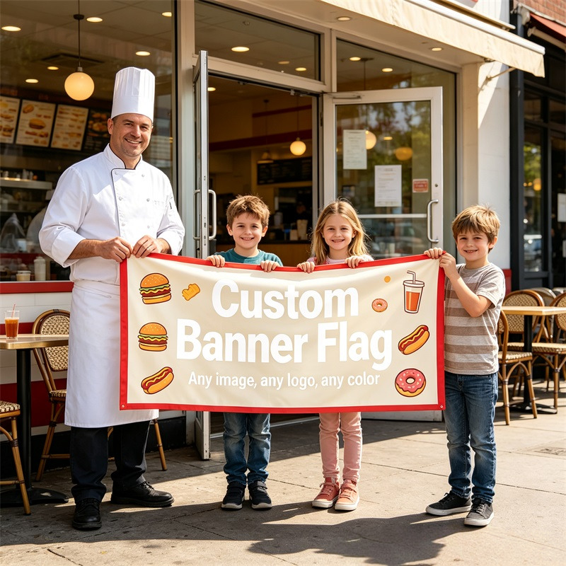 Commercial Printing Market - Custom Advertising Flags With Delicate Holiday