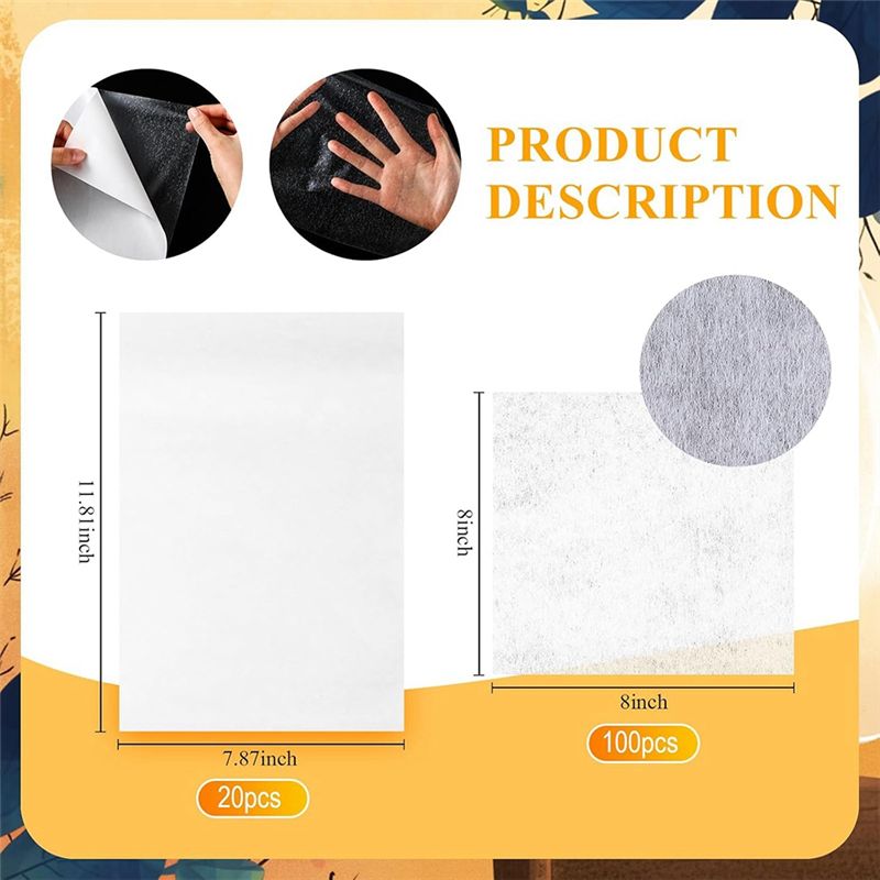 [ABFI!】 20 Pcs Double Sided Ir - Embroidery Stabilizer Backing 评论和价格